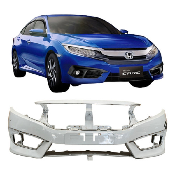 Para Choque Dianteiro Honda Civic 2017 2018 26011610 Branco