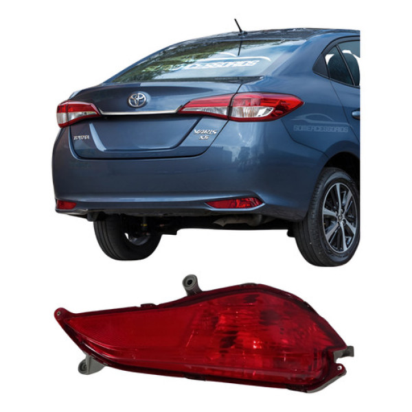 Lanterna Para Choque Traseiro Toyota Yaris Sedan 25082208 Vermelho Direito