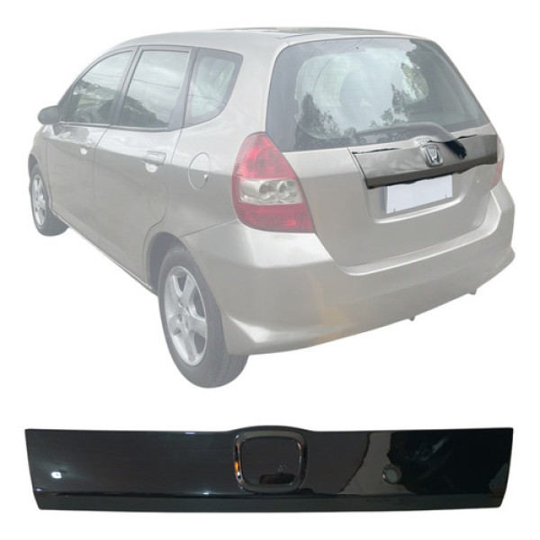 Friso Tampa Traseira Fit 2003 2004 2005 2006 2007 2008 Preto