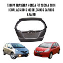 Tampa Porta Mala Traseira Honda Fit 2009 2010 2012 2013 2014 Preto
