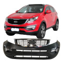 Parachoque Sportage 2014 2015 2016 Farol Milha E Grades