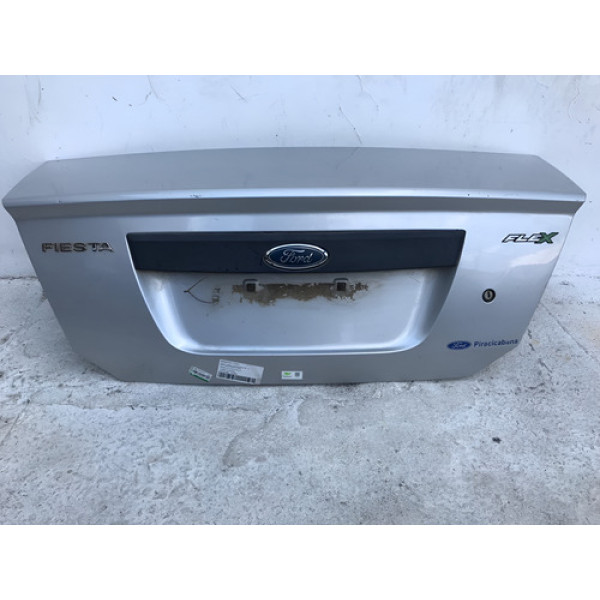 Tampa Traseira Ford Fiesta 2003 A 2013 Sedan Tt10366 Prateado