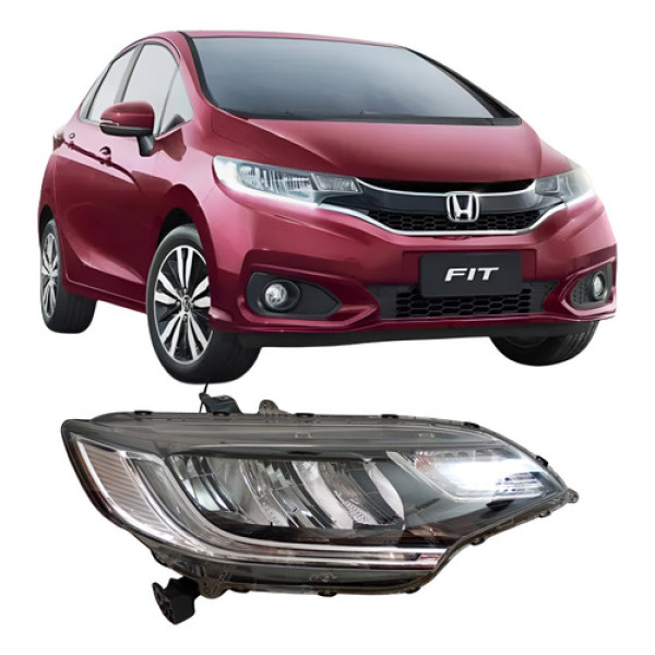 Farol Honda Fit Full Led 25061102 Direito/passageiro Direito