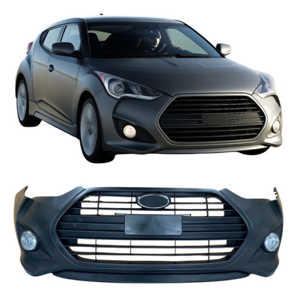 Para Choque Dianteiro Veloster Turbo 2011 2012 2013 Compativ Preto