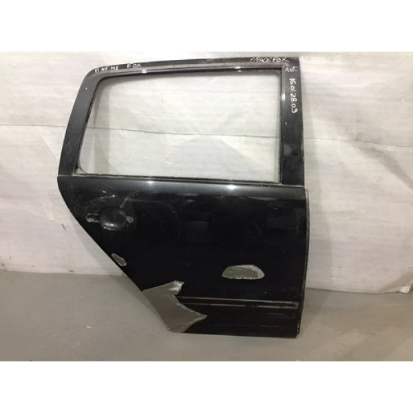 Porta Volkswagen Spacefox 2006 A 2010   16012809 Preto Traseira Direito/preto
