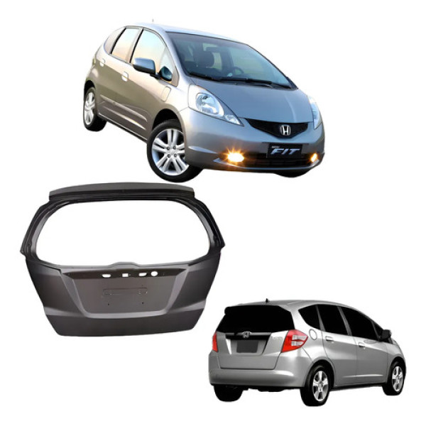 Tampa Porta Mala Traseira Honda Fit 2009 2010 2012 2013 2014 Preto