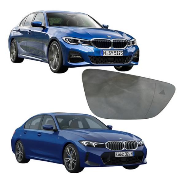 Lente Retrovisor Bmw G20 320i C/sensor Ponto Cego 2021 23 Ld