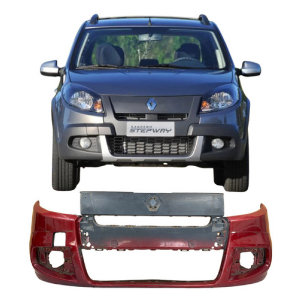 Para Choque Dianteiro Sandero Stepway 2012 2013 26011607 Vermelho