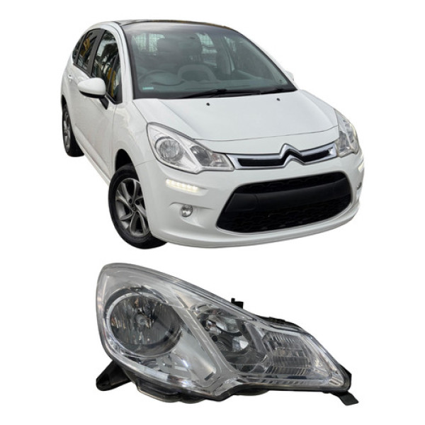 Farol Citroen C3 2015 2016 2017 25112613 Direito