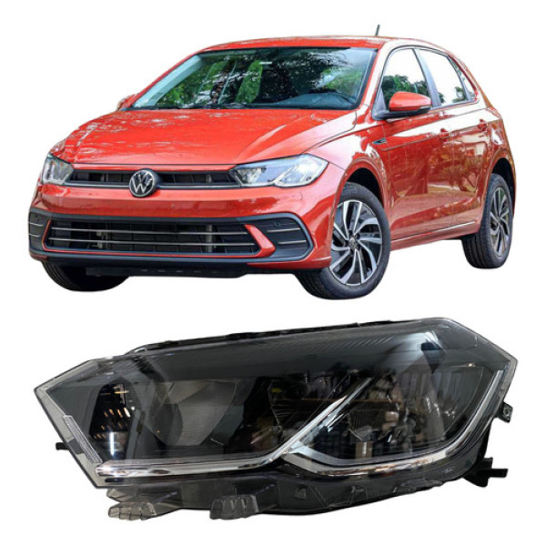Farol Volkswagen Polo 2023 2024 Led 26012303 Esquerdo/motorista