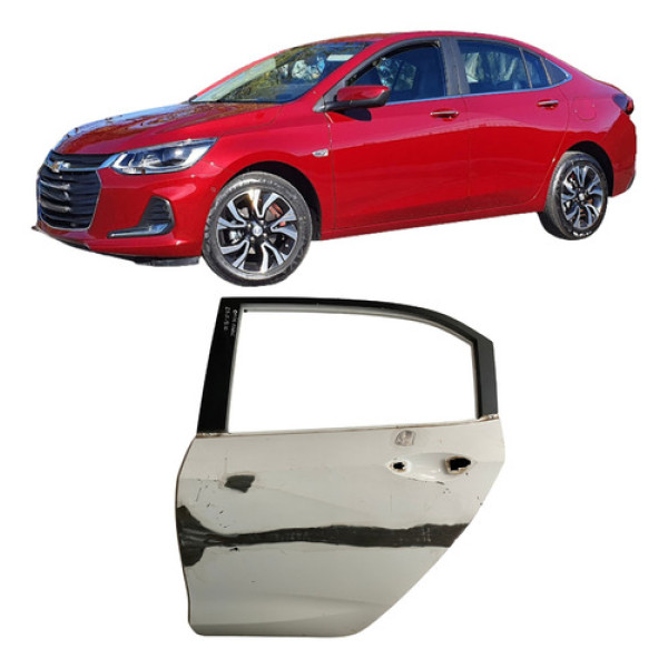 Porta Traseira Onix Sedan 2020 2021 25111910 Esquerdo Branco