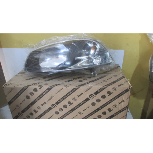 Farol Fiat Palio 2008 A 2012 1.8r (cara De Rato) Fume Novo Esquerdo