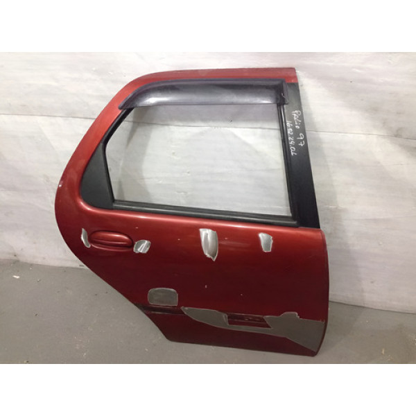Porta Fiat Palio 1997 A 2000   16022401 Traseira Direito/vermelho Vermelho