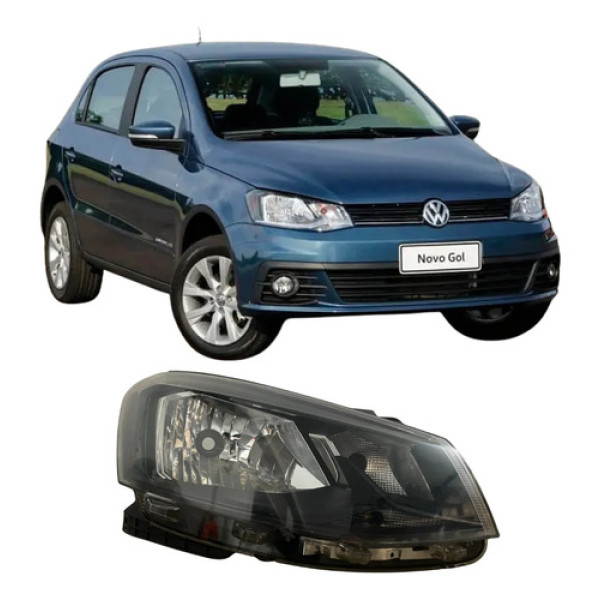 Farol Volkswagen Gol G7 Original Foco Simples 26070405 Direito/passageiro Direito