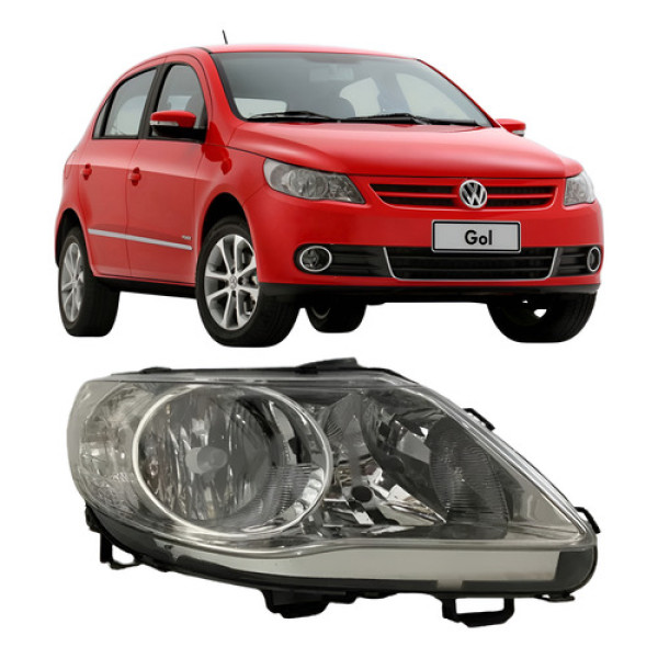 Farol Volkswagen Gol G5 Foco Duplo 25071207 Direito/passageiro Direito