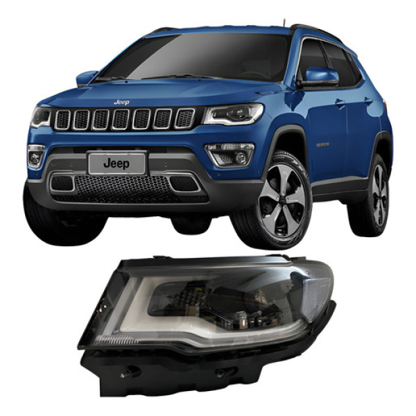 Farol Jeep Compass 2016 2017 Sem Xenom 25080205 Esquerdo/motorista Esquerdo