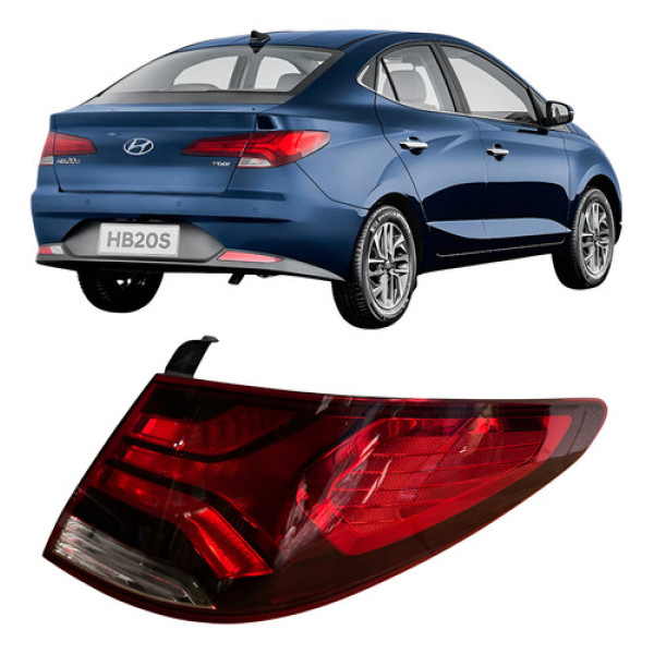 Lanterna Traseira Hyundai Hb20 Sedan 2020 25100408 Direito