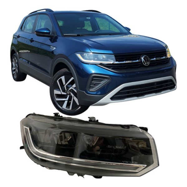 Farol Volkswagen T-cross Led 2025 25081602 Direito