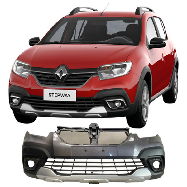 Para Choque Dianteiro Renault Sandero Stepway 2021 25082501 Cinza