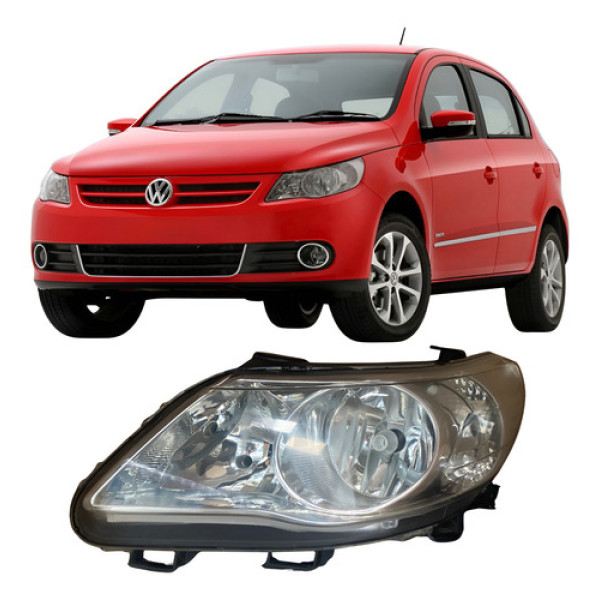 Farol Volkswagen Gol G5 Foco Duplo 25092608 Esquerdo