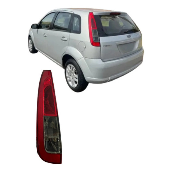 Lanterna Traseira Ford Fiesta Hatch 2008 2009 Fume 26061306 Esquerdo/motorista Vermelha