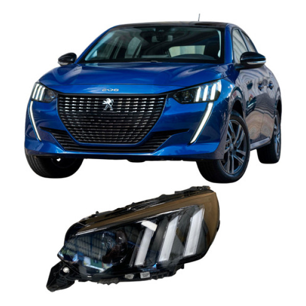 Farol Peugeot 208 Led 2020 2021 2022 25121108 Esquerdo