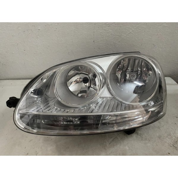 Farol Volkswagen Jetta 2007 2008 Foco Duplo Cromado 26031413 Esquedo
