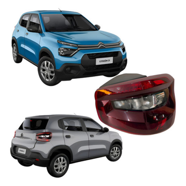 Lanterna Citroen C3 2022 2023 Nova Original Ld Direito Vermelho