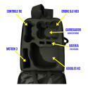 Mochila Drone Dji Neo Goggles N3 Combo Flymore - Rígida Case Preto