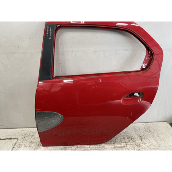 Porta Renault Logan 2008 A 2014 21100401 Traseira Esquerdo Vermelha