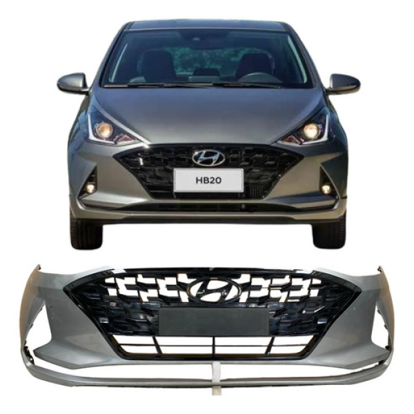 Para Choque Dianteiro Hyundai Hb20 2020 2021 26021305 Cinza
