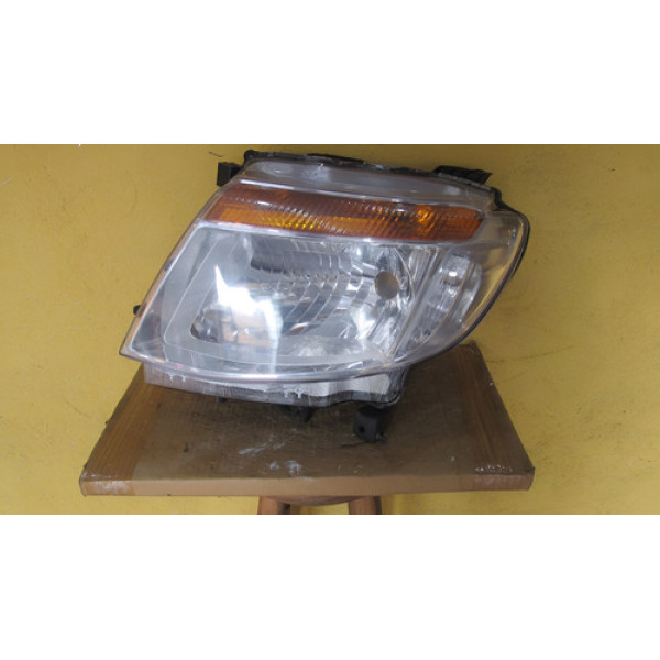 Farol Ford Ranger Cromado 2013 2014 2015 #6709 Esquerdo