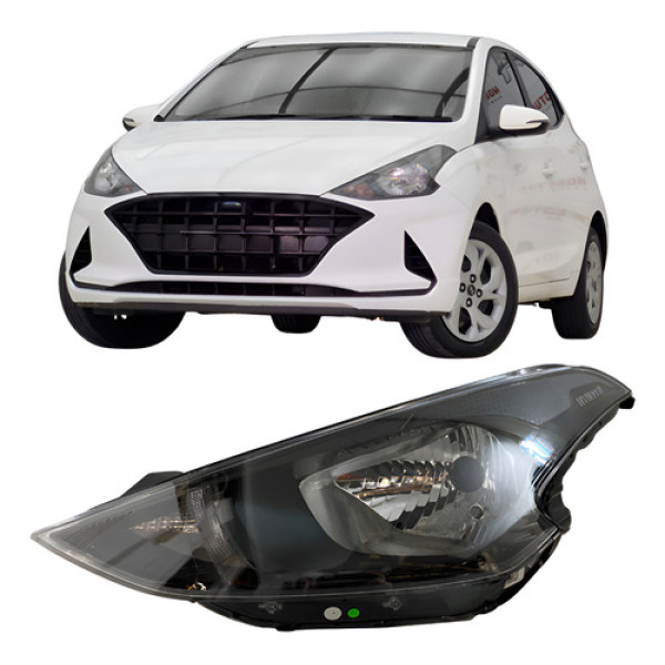 Farol Hb20 Hb-20 2020 2021 25080203 Esquerdo/motorista Esquerdo