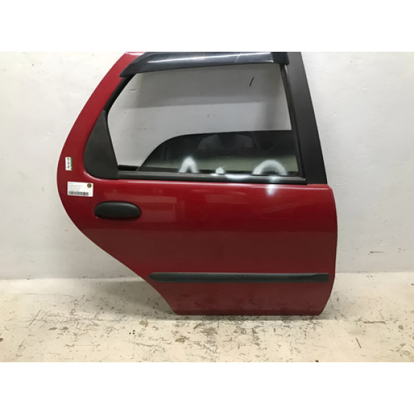Porta Traseira Fiat Palio Siena 1997 Ptd13387 - Traseira - Direito/vermelho - Vermelho