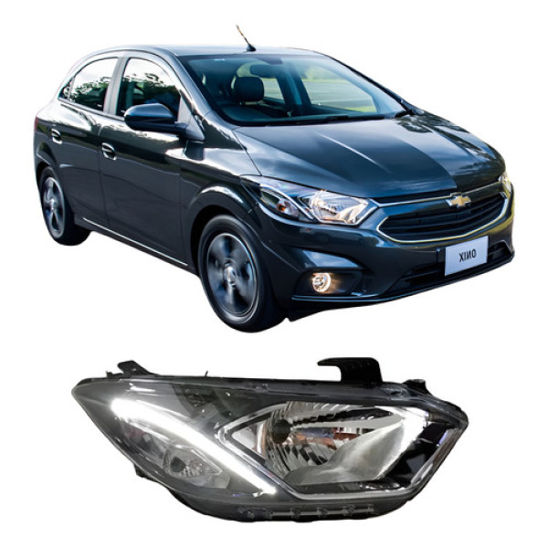 Farol Chevrolet Onix 2017 Led Ld 25052902 Direito/passageiro Direito