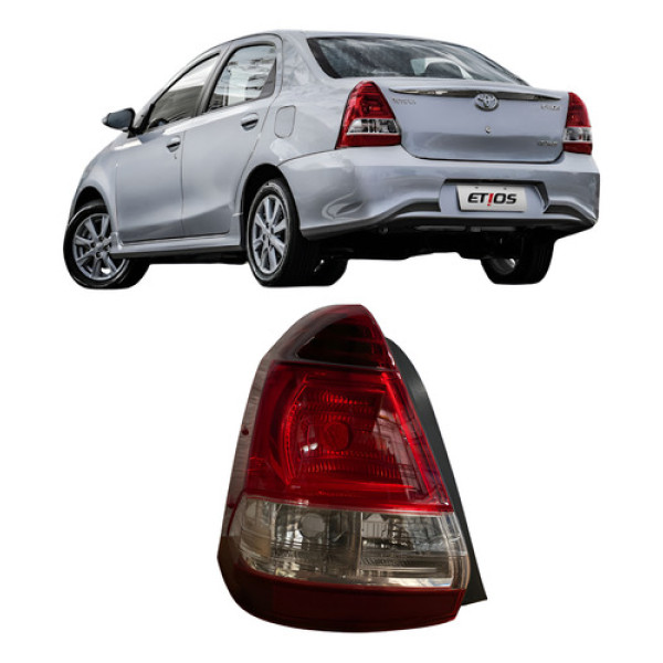 Lanterna Traseira Toyota Etios Sedan 25100404 Vermelho Esquerdo