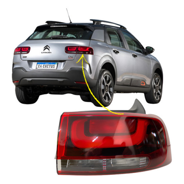 Lanterna Citroen C4 Cactus Direito/passageiro Vermelho Direito
