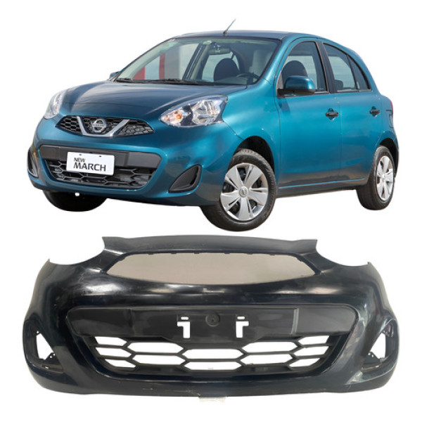 Para Choque Dianteiro Nissan March 2015 25092506 Preto