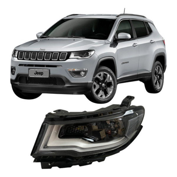 Farol Jeep Compass Xenon 2017 2018 2019 26012915 Esquerdo/motorista