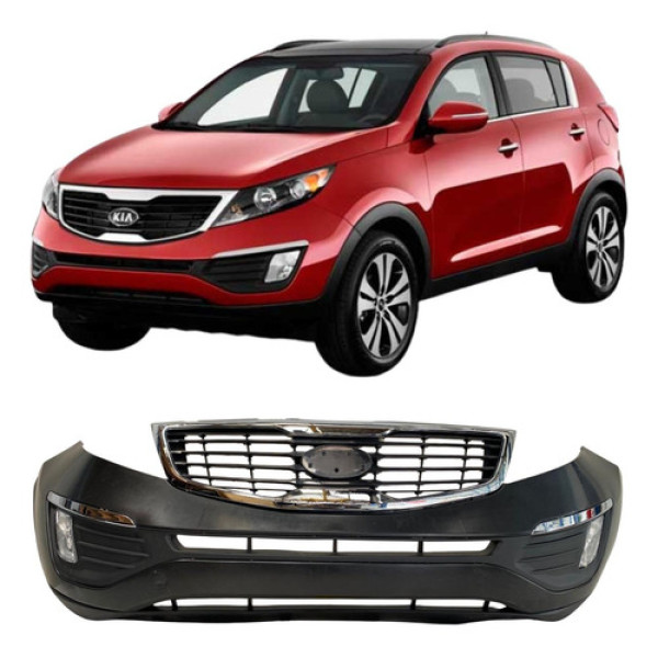 Parachoque Envolvente Sportage 2011 2012 2013 Completo Preto