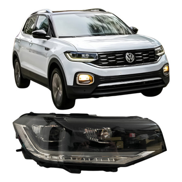 Farol Volkswagen T-cross Full Led 2020 A 2023 25081601 Direito