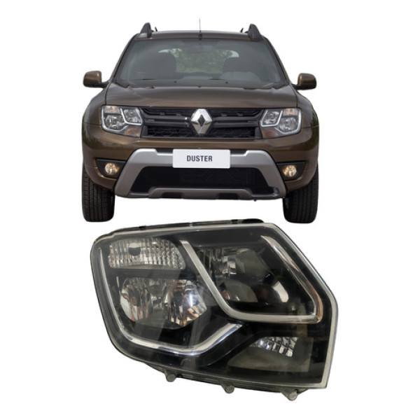 Farol Renault Duster 2016 2017 2018 26012103 Direito