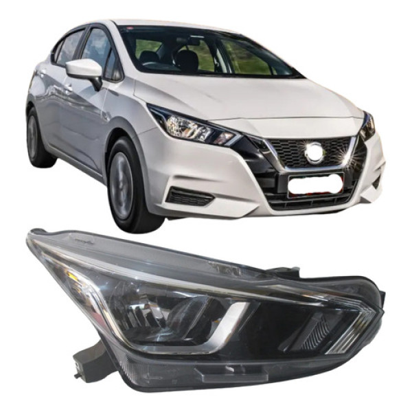 Farol Nissan Versa 2020 2021 Ld Novo Original 26010-5ef0a Direito