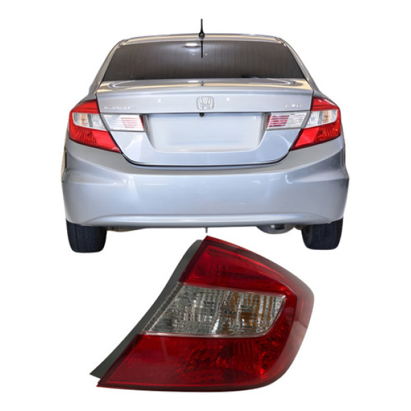 Lanterna Traseira Honda Civic 2013 Á 2015 25102303 - Vermelho - Direito