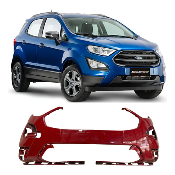 Para Choque Dianteiro Ford Ecosport 2018 2019 25090402 Vermelho